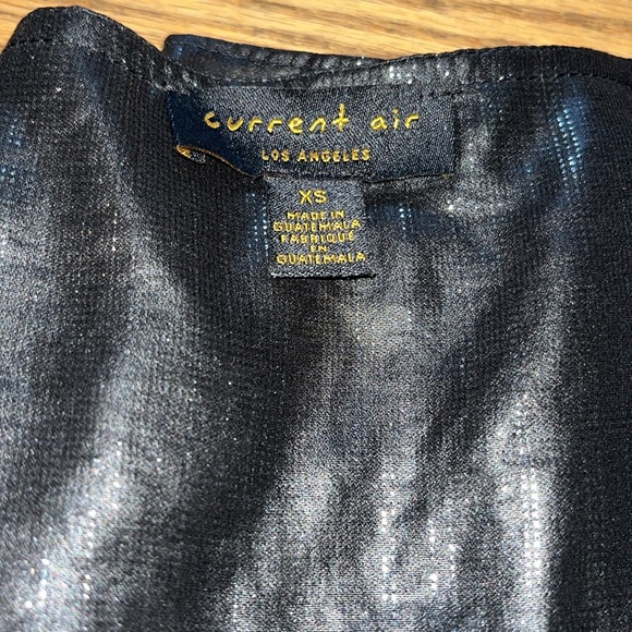 Anthropologie Current Air Women's Black and Silver Blouse-sz XS - Picture 8 of 8